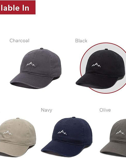 Outdoor Cap -Adult Mountain Dad Hat-Unstructured Soft Cotton