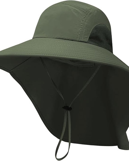 PFFY Sun Bucket Hats for Men Women 3” Wide Brim UPF 50+ Fishing & Beach Hat