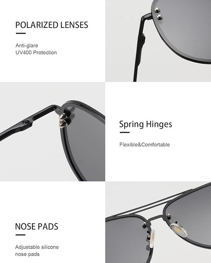 Trendy Oversized Aviator Sunglasses Womens, Retro Cute Big Shades Women's Fashion Sun Glasses UV Protection VF2203