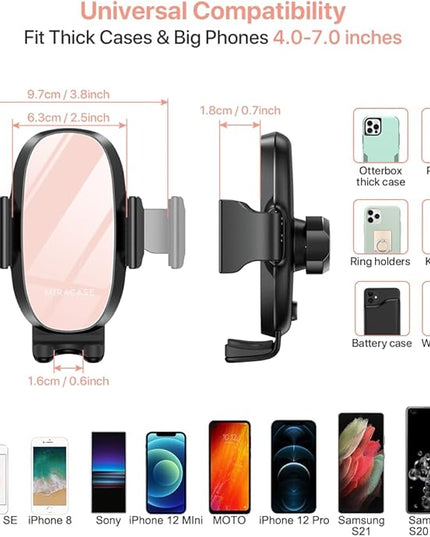 Miracase Universal Cup Phone Holder for Car, [Upgraded Version] Adjustable Long Neck Car Cup Holder Phone Mount Cradle Friendly Compatible with iPhone Samsung Google and All Smartphones, Pink
