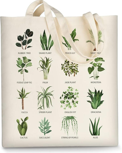 AUSVKAI Canvas Tote Bag Aesthetic for Women, Cute Reusable Cloth Cotton Bags for Shopping Beach Grocery