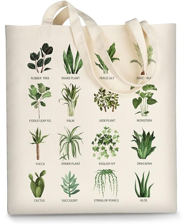 AUSVKAI Canvas Tote Bag Aesthetic for Women, Cute Reusable Cloth Cotton Bags for Shopping Beach Grocery