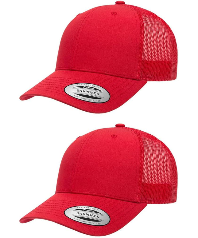 Yupoong Classic Premium Mesh 6 Panel Retro Trucker Cap | Mid Profile Snapback | OSFA | Bulk Pack Available
