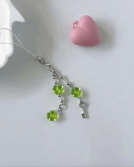 Versatile Use Four Clovers Phone Chain Multipurpose Phone Luck Charm Keychain For Keys And Wallets Accessory Trendy Decoration