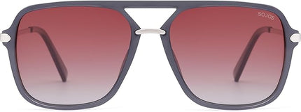 SOJOS Sunglasses for Women & Men, Square, Retro, Polarized Lens, Trendy Aviator, 90s Shades