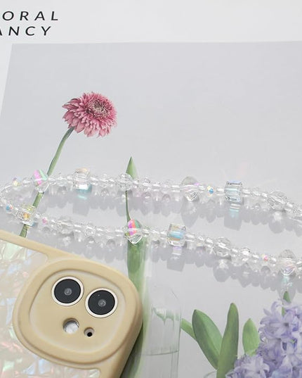 Beaded Camera Wrist Strap, Cute Phone Charms Strap, Pearl Bracelet Wrist Strap, Phone Keychain Decoration for Wallet