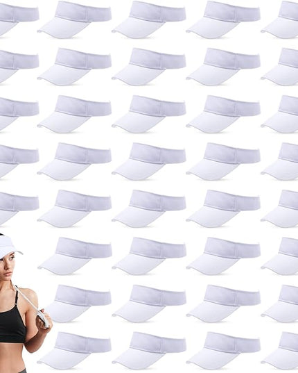 Silkfly 36 Pack Sun Visor Hats Adjustable Sports Athletic hat UV Protection Sun Visor Cap for Men Women Tennis Running Golf