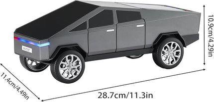 Futuristic Pickup Truck Bluetooth Speaker with LED Display Screen – TWS Stereo, FM Radio, USB/TF Playback, LED Headlights, Built-in Mic, Gift for Truck Fans, Auto Style Lovers&Tech Collectors (Silver)