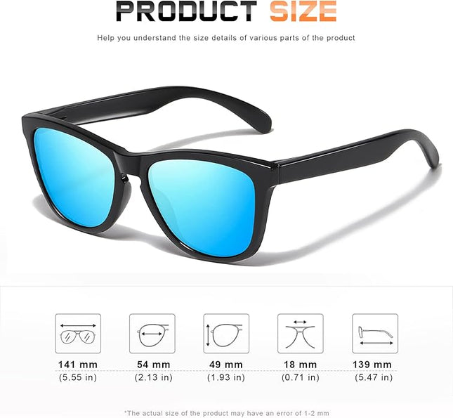 DANAMY Sunglasses Womens Polarized Sunglasses for Women Trendy Designer Mirrored UV400 Protection Sun Glasses