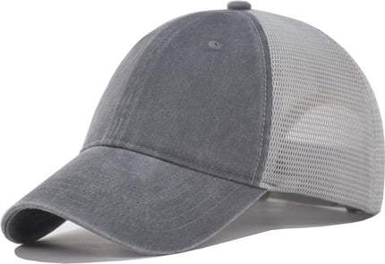 Comfy Vintage Trucker Baseball Hat- M/L/XL/XXL Women Men Unstructured Washed Dad Cap | Snapback | Soft Crown | Soft Mesh