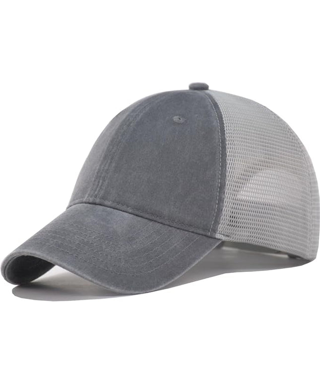 Comfy Vintage Trucker Baseball Hat- M/L/XL/XXL Women Men Unstructured Washed Dad Cap | Snapback | Soft Crown | Soft Mesh