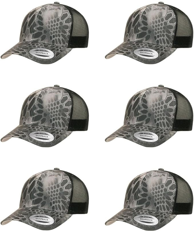 Yupoong Classic Premium Mesh 6 Panel Retro Trucker Cap | Mid Profile Snapback | OSFA | Bulk Pack Available