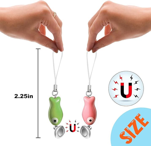 Agromusk Matching Phone Charms,Cute Ceramic Fish Matchaing Keychains Heart Strap Matching Couples Stuff Valentines Day Gifts
