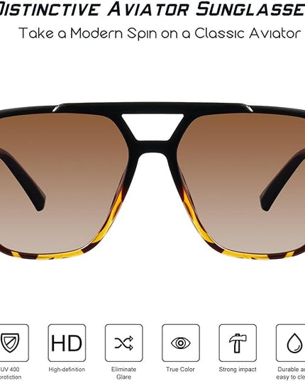 mosanana Oversized Aviator Sunglasses for Women and Men with Polarized Lens MS52243