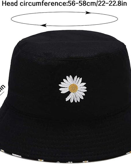 Malaxlx Unisex Bucket Hat Beach Sun Hat Aesthetic Fishing Hat for Men Women Teens, Reversible Double-Side-Wear
