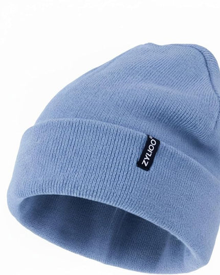 Zylioo Oversize Beanie Hats, XXL Big Size Ribbed Knit Cuffed Winter Hat for Cold Weather, Warm Skull Watch Cap