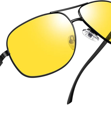 Joopin Polarized Metal Aviation Sunglasses Men, Classic Military Sun Glasses Women, Rectangle Shades UV400 Protection Costume