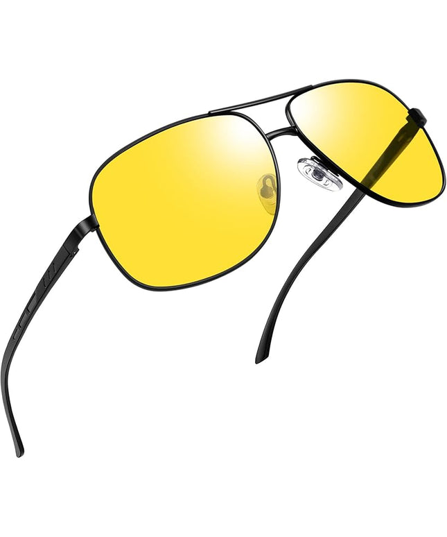 Joopin Polarized Metal Aviation Sunglasses Men, Classic Military Sun Glasses Women, Rectangle Shades UV400 Protection Costume