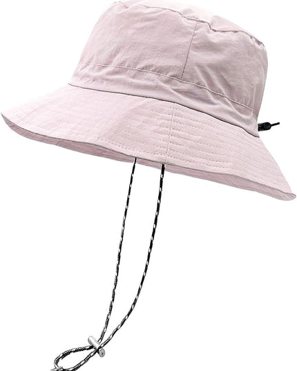 woogwin Waterproof Bucket Rain Hat with Chin Strap Quick Dry Packable Boonie Sun Hat Safari Hat UV Protection