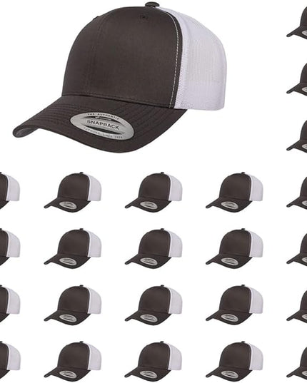 Yupoong Classic Premium Mesh 6 Panel Retro Trucker Cap | Mid Profile Snapback | OSFA | Bulk Pack Available