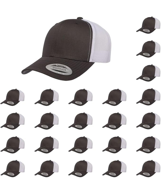 Yupoong Classic Premium Mesh 6 Panel Retro Trucker Cap | Mid Profile Snapback | OSFA | Bulk Pack Available