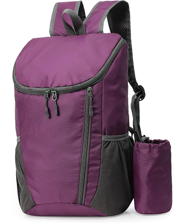 DOVO Hiking Backpack, Waterproof and Wear-resistant Lightweight Backpack Packable,Outdoor Travel Camping Daypack Foldable-PURPLE