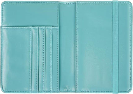Passport Holder Cover Travel RFID Blocking Passport Cover Rose Gold Cute Flowers Passport Wallet with Elastic Band for Women