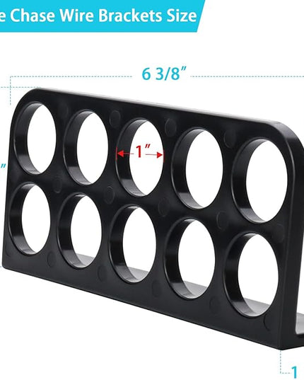 20Pack Cable Chase-Wire Bracket,Cable Support Wire Bracket Holder for NMB Electrical Cord Organized Management,Labor Time Saving,1" with 10-Hole Design