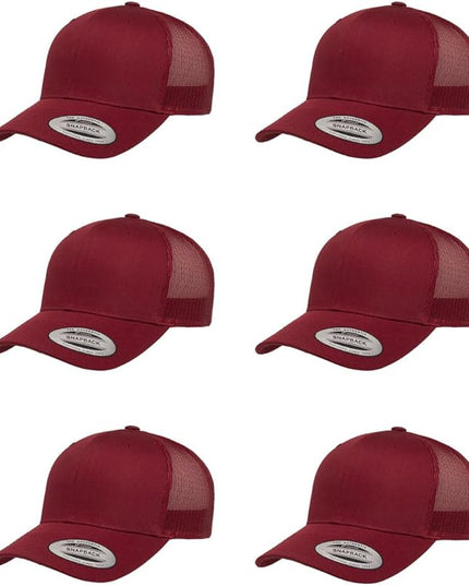 Yupoong Classic Premium Mesh 6 Panel Retro Trucker Cap | Mid Profile Snapback | OSFA | Bulk Pack Available