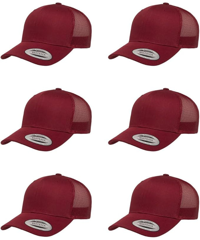 Yupoong Classic Premium Mesh 6 Panel Retro Trucker Cap | Mid Profile Snapback | OSFA | Bulk Pack Available