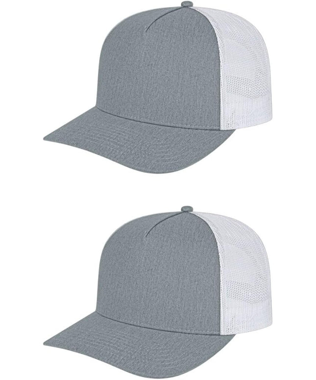 Cap America i3039 Classic 5 Panel Mid Profile Structured Trucker Mesh Back Cap w/ & Adjustable Snapback