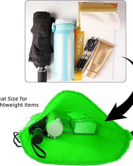 GoodtoU Drawstring Bags - Nylon Backpacks with Drawstring Closure, Bulk Cinch Sack Gym Bags for Sports, Travel, Teams (Green, 48Pcs)