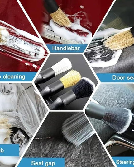 8PCS Car Detailing Brush Set, Car Detailing Brush, Soft Car Cleaning Brush, Suitable for Cleaning Car Interiors, Including Air Vents, Center Console, Seat Gaps, and More