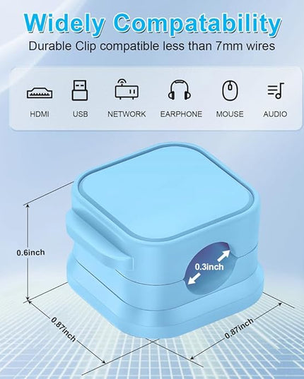 18 Pack Cord Organizer Holder, Magnetic Cable Clips Management, Easy Adhesive Phone Charging Cable Keeper, Hide Or Organize Desk Cable for Kitchen, Office, Car, Nightstand（3Colors）