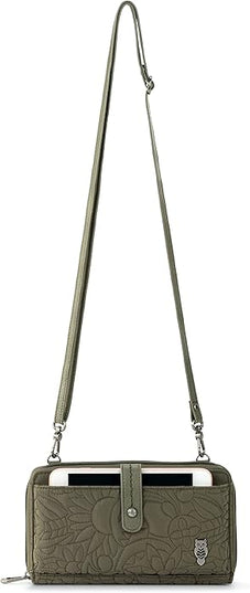 Sakroots Artist Circle Smartphone Crossbody in Coated Canvas, Detachable Wristlet Strap