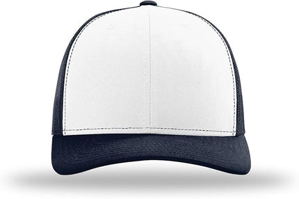 Richardson 112 Trucker Hat - Premium Adjustable Snapback Hat - Structured Six Panel Richardson Blank Caps