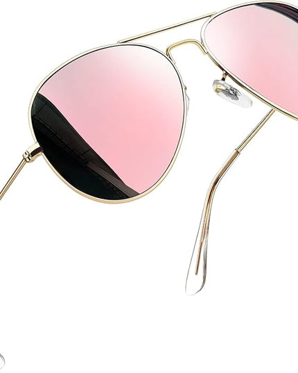 Joopin Polarized Metal Aviation Sunglasses Men, Classic Military Sun Glasses Women, Rectangle Shades UV400 Protection Costume