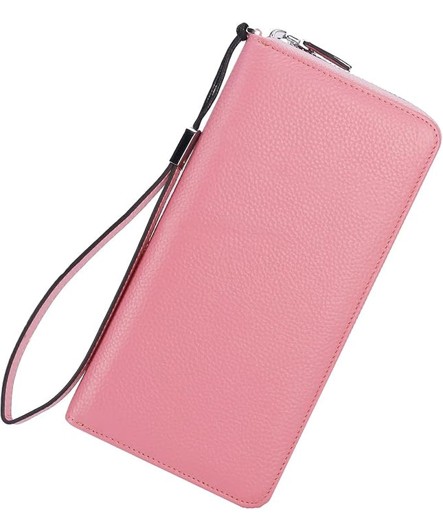 Lavemi Small Compact Women Wallet RFID Blocking Genuine Leather Bifold Purse with ID Windows
