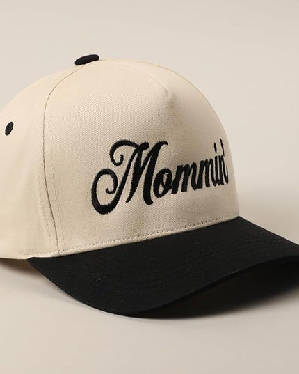 MIRMARU Two-Tone Vintage Canvas Trucker Hats for Men & Women, Adjustable Size Baseball Caps with Trendy Embroidered Design