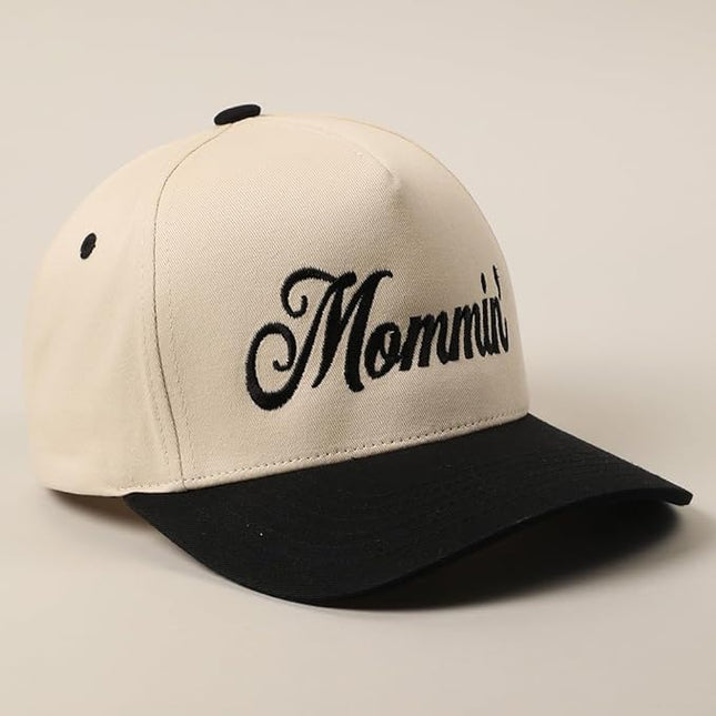 MIRMARU Two-Tone Vintage Canvas Trucker Hats for Men & Women, Adjustable Size Baseball Caps with Trendy Embroidered Design