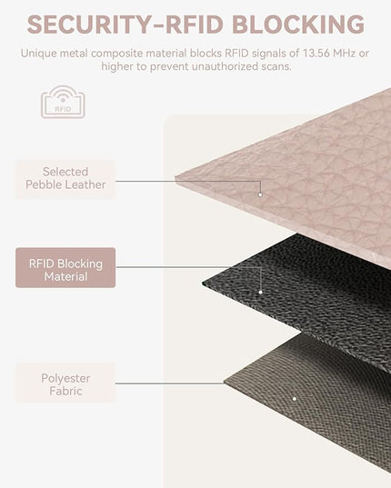 BOSTANTEN Slim Wallet for Women Small RFID Blocking Credit Card Holder Leather Bifold Wallets with Zipper Coin Pocket Pink