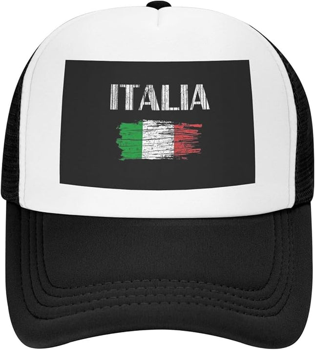 Cute Flag Baseball Cap for Men Women Mesh Trucker Hat Adjustable Patriotic Snapback Baseball Hat for Sports Running