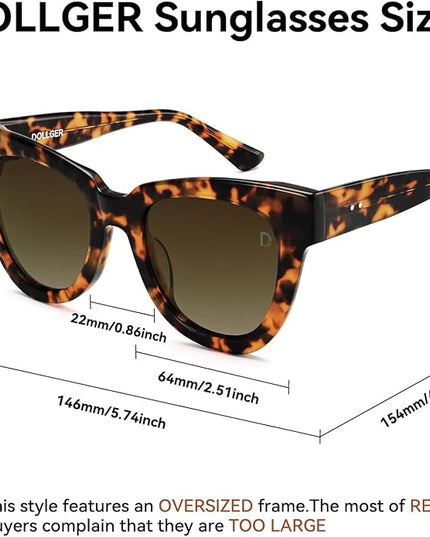 Dollger Retro Cat Eye Sunglasses Women Men Vintage Square Tortoise Shell Fashion Cateye Sunglasses