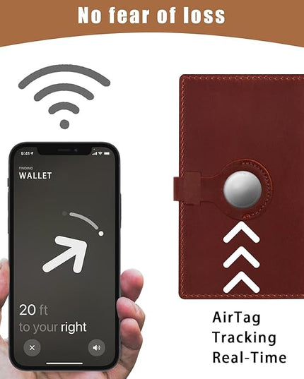 Jack&Chris Genuine Leather Passport Holder For Travel, RFID Blocking Handmade Passport Holder with Card Case Organized & Safe, Quality Travel Essentials for Women and Men for Gifting, Red