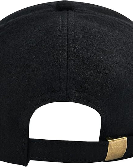 BOTVELA Wool Baseball Cap for Men Adjustable Unstructured Tweed Hat