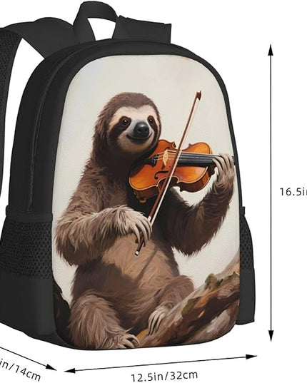 Sloth Sitting Tree Laptop Backpack Fits 15 Inch Laptop Travel Backpack Casual Daypack