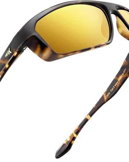 KastKing Huzzah Polarized Sport Sunglasses for Men and Women, Ideal for Driving Fishing Cycling and Running,UV Protection