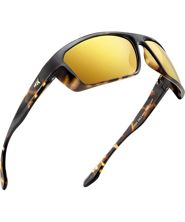 KastKing Huzzah Polarized Sport Sunglasses for Men and Women, Ideal for Driving Fishing Cycling and Running,UV Protection