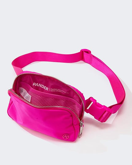 Pander Belt Bag for Women, Fashion Waist Packs, Crossbody Bags, Everywhere Belt Bag with Adjustable Strap (Sonic Pink).