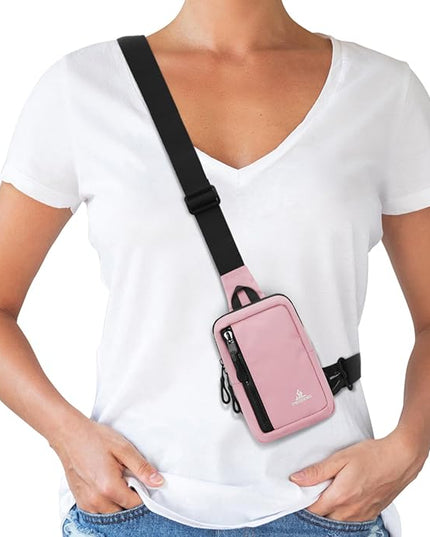 Peicees Small Crossbody Bag for Men Women Mini Sling Bag Travel Running Phone Daypack Cross Body Shoulder Bags with Keyholder